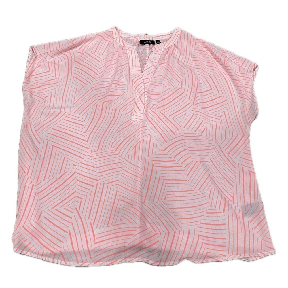 Apt 9 Blouse Neon Pink Coral XL